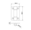 Häfele Menteşe Yaysız Paslanmaz Çelik Mat 52×90 mm | Kapı & Mobilya Menteşesi