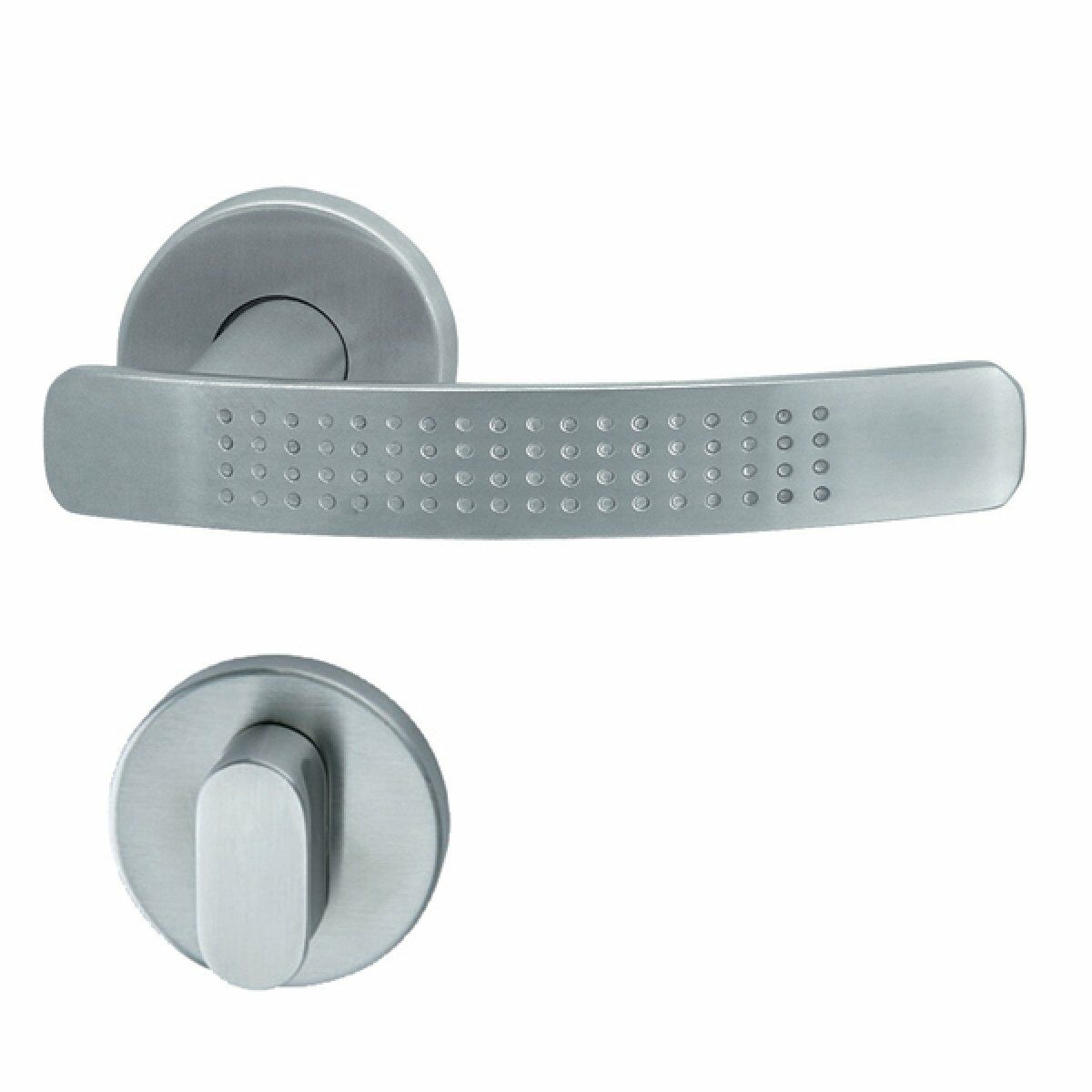 HAFELE SERENA Paslanmaz Çelik Mat Oda Tipi Kapı Kolu Seti | Yuvarlak Rozet
