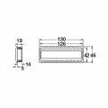Hafele DRAWO Gömme kulp parlak krom 125mm