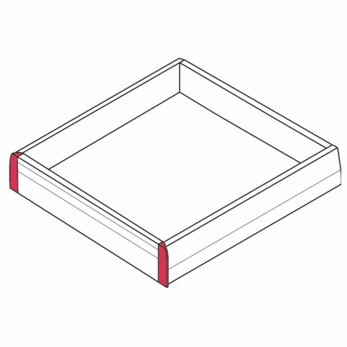 HAFELE MATRIX BOX P Ön Panel Tutucu Beyaz 97 mm | Çekmece Ön Panel Bağlantı Aparatı