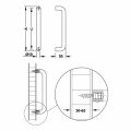Hafele BODO Çekme kol tek (ahşap) p.çelik 244mm