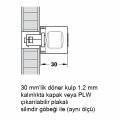 HAFELE SYMO 3000 Döner Kulp Nikel Mat 30 mm Sağ | Ofis Mobilya Kulpu