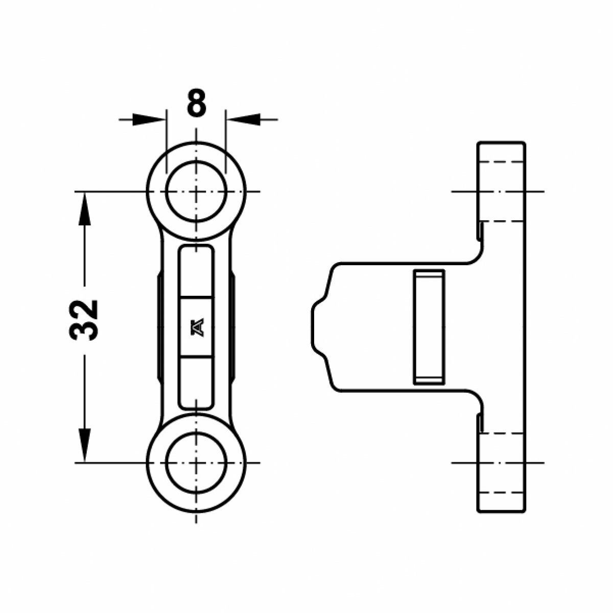 Hafele MATRIX BOX P Klape bağlantı, vidalı