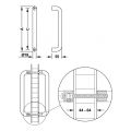 Hafele BODO Çekme kol çift(ahşap) p.çelik 244mm