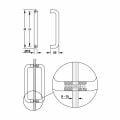 Hafele BODO Çekme kol çift (cam) p.çelik 244mm