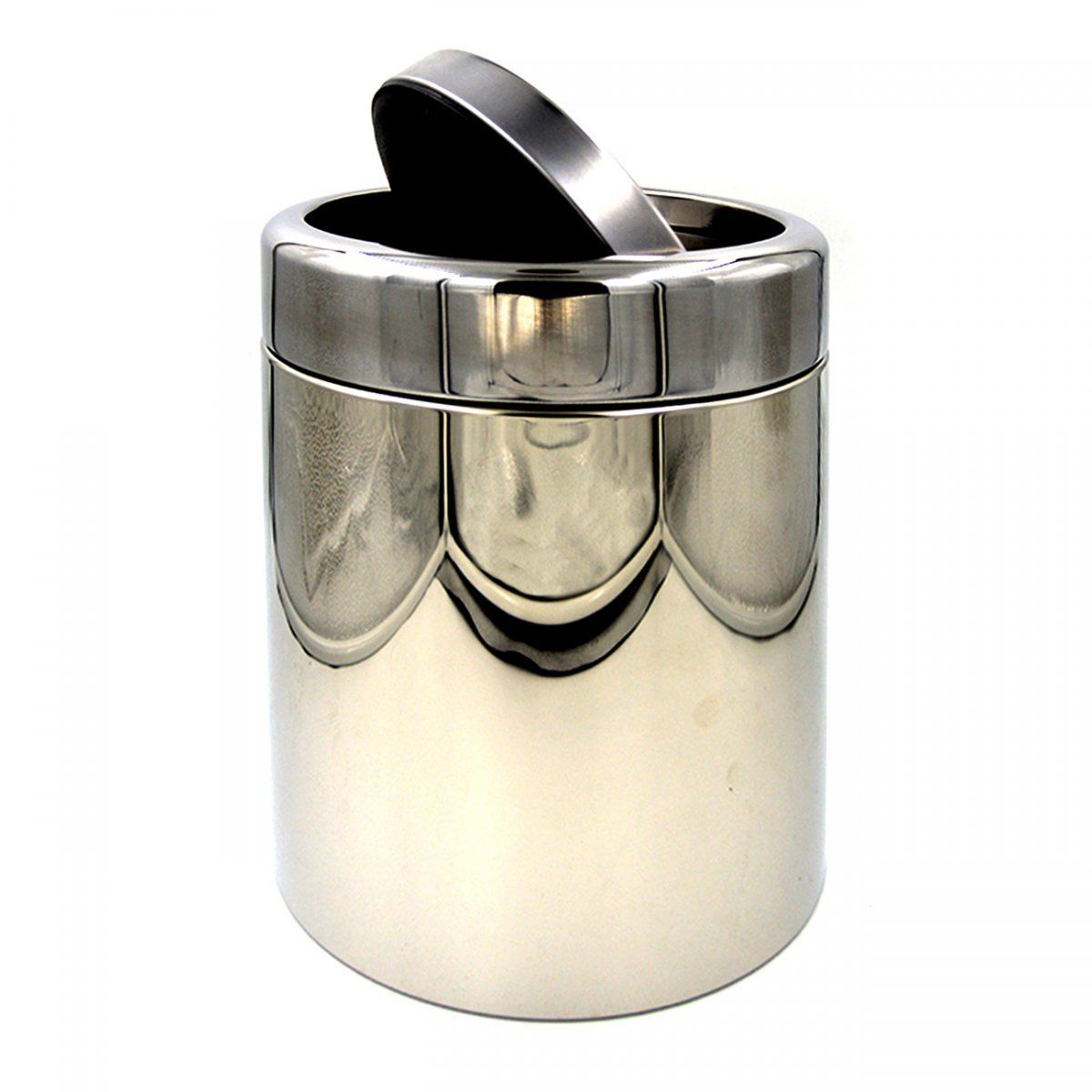 Selin Sallanır Kapak Çöp Kovası Krom Pirinç 5 Litre | Mutfak & Banyo Aksesuarı