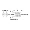 HAFELE Çelik Galvaniz Havşa Başlı Dübel M6×24 mm 100’lü Paket | Mobilya Montaj Dübeli