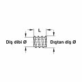 Hafele Dübel çelik galvaniz düz başlı M4x8mm 1 Adet