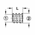 HAFELE Çelik Galvaniz Düz Başlı Dübel M4×8 mm 100’lü Paket | Mobilya Montaj Dübel