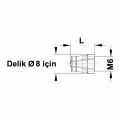 HAFELE Açılan Pirinç Dübel M6×9 mm 100’lü Paket | Mobilya Bağlantı Dübel