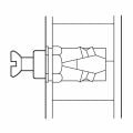 Hafele Dübel, açılan pirinç ham M6x9mm 100 Adet