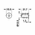 Hafele SYMO Silindir göbeği HS 3 SH 1351-1400