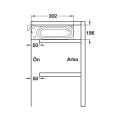 Hafele RISE Stor p. çelik renkli 600x1320mm