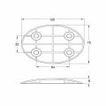 Hafele Masa tablası bağlantı elemanı gri 120mm