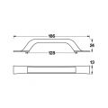 Hafele BELLA Kulp antrasit 128mm