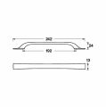 Hafele BELLA Kulp antrasit 192mm