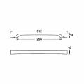 Hafele BELLA Kulp antrasit 256mm