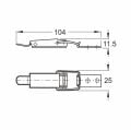Hafele Gergi kilidi çelik galvaniz 104mm