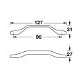 Hafele PASSO Kulp antrasit 96mm