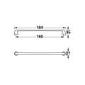 Hafele MODERNO Kulp antrasit 160mm