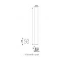 Hafele OTTO Masa ayağı ahşap p. krom 60x710mm