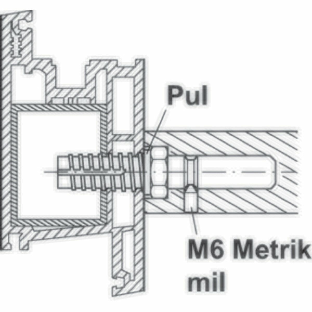 Hafele Bağlantı elemanı gizli tek taraf 20-54mm