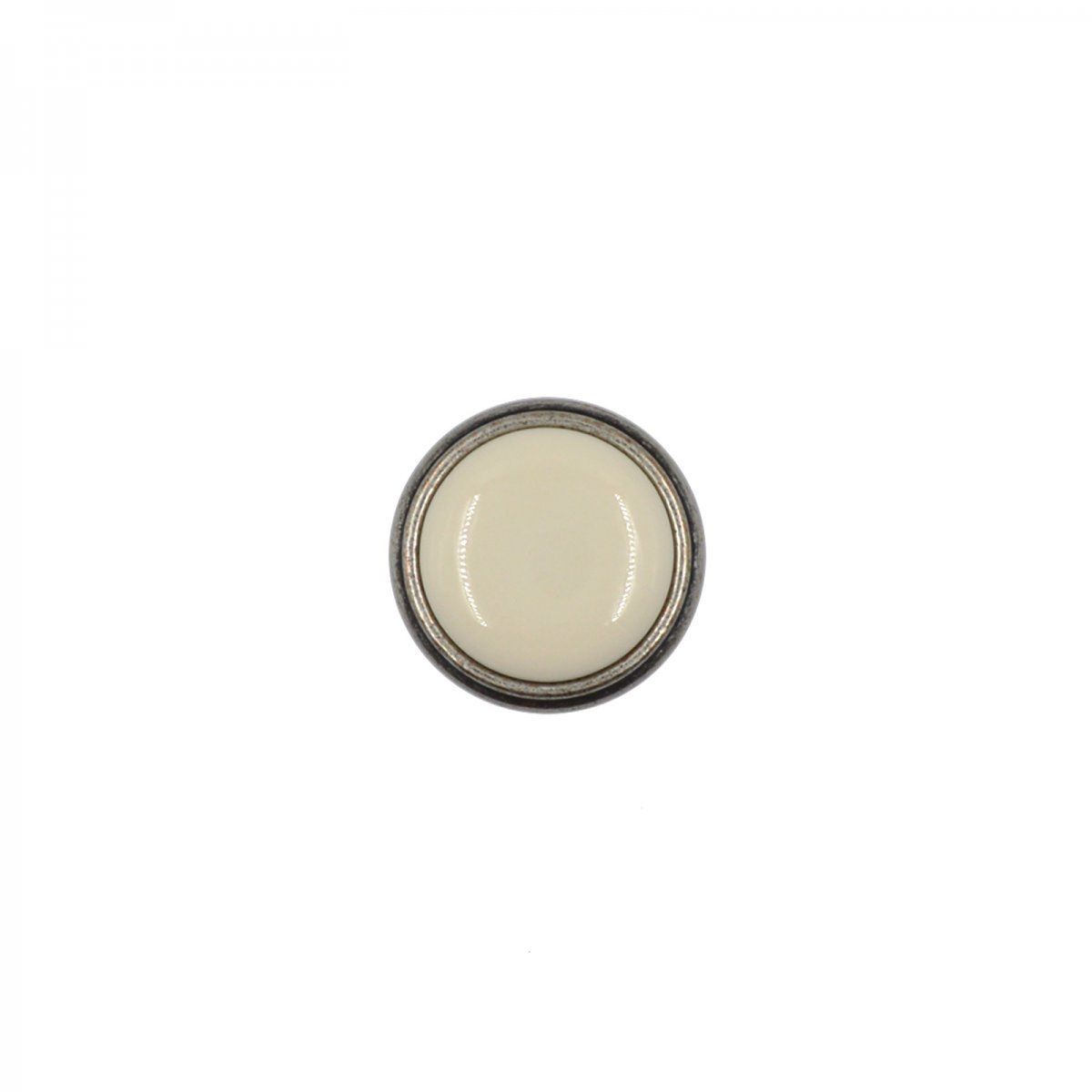 Giusti Gümüş – Beyaz Seramik Metal Düğme Kulp | Mobilya Kulpu