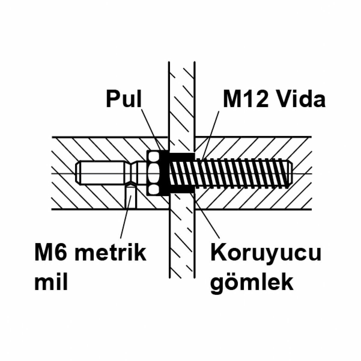 Hafele Bağlantı elemanı çift taraflı 8-12mm