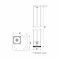 Hafele PANDOR Masa ayağı parlak krom 60x710mm