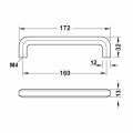 Hafele PREMİO Kulp mat pirinç 160 mm