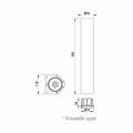 Hafele GIA Sehpa ayağı ahşap p. krom 60x410mm