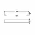 Hafele HANNAH III Kulp p. çelik renkli 160mm