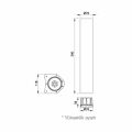 Hafele GIA Sehpa ayağı cam parlak krom 60x410mm