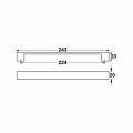 Hafele HANNAH II Kulp p. çelik renkli 224mm