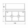 Hafele BOX Ayak köşeli p. çelik renkli 70x40mm