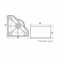 Hafele AIDA mobilya ayağı mat siyah 80x50mm