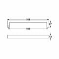 Hafele BROCKE Kulp paslanmaz çelik renkli 160mm