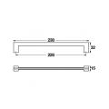 Hafele RIGID Kulp paslanmaz çelik renkli 224mm