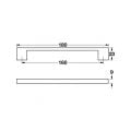 Hafele HAN Kulp mat siyah 160mm