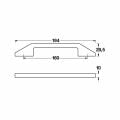 Hafele KNITE II Kulp p. çelik renkli 160mm