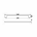 Hafele HAN Kulp mat siyah 224mm