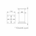 Hafele ALDEN Ayak yuvarlak parlak krom 38x70mm