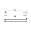 Hafele JULY Kulp mat siyah 160 mm