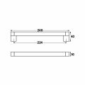 Hafele JULY Kulp mat siyah 224 mm