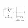 Hafele ARVIN Ayak yuvarlak mat krom 60x100mm