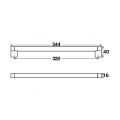 Hafele JULY Kulp mat siyah 320 mm