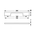 Hafele MIA II Kulp mat siyah 200mm
