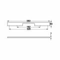Hafele MIA II Kulp p. çelik renkli 350mm