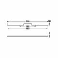 Hafele MIA II Kulp mat siyah 500mm