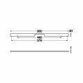 Hafele MIA II Kulp mat siyah 600mm